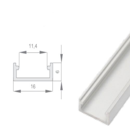 MX-SO02B nadgradni crni plitki aluminijski profil image 1