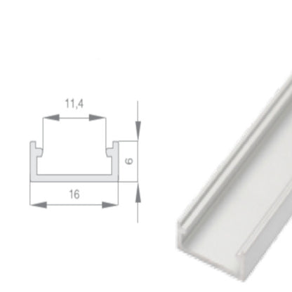 MX-SO02B nadgradni crni plitki aluminijski profil image 1