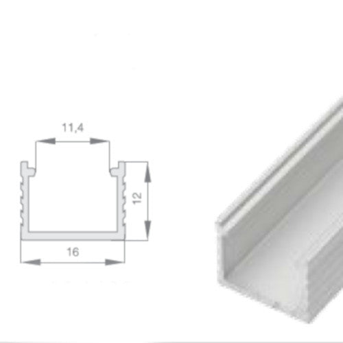 MX-SO04 nadgradni srebrni duboki aluminijski profil image 1