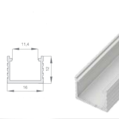 MX-SO04 nadgradni srebrni duboki aluminijski profil image 1